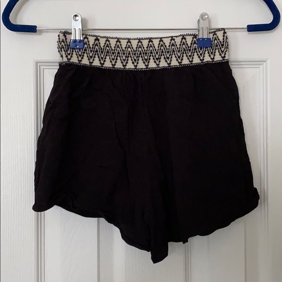 Black Flowy Shorts - Picture 2 of 2